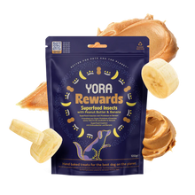 Load image into Gallery viewer, YORA Dog Rewards Penut &amp; Banana 100g
