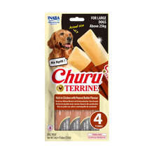 Load image into Gallery viewer, Churu Dog Terrine Rich in Chicken w/Penut Butter Flavour (4 stangir)
