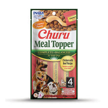 Load image into Gallery viewer, Churu Dog Meal Topper Chicken/Beef 4 stangir
