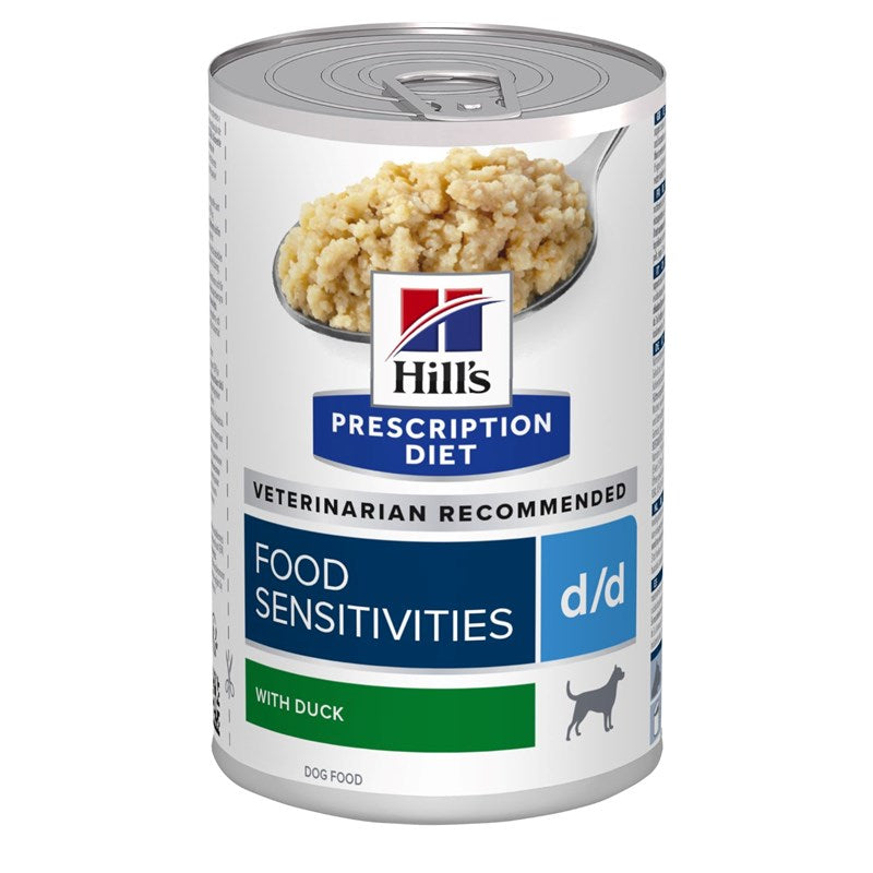 Fóður Prescri. Diet, Canine d/d duck 370g dósir